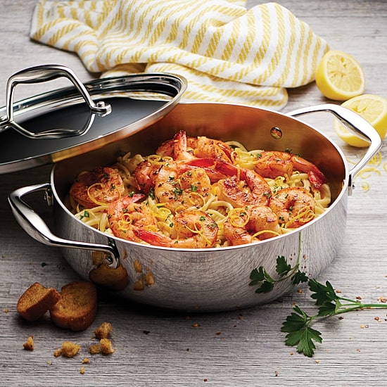 Tramontina Gourmet Tri-Ply Clad 18/10 Stainless Steel Induction-Ready Braiser with Lid
