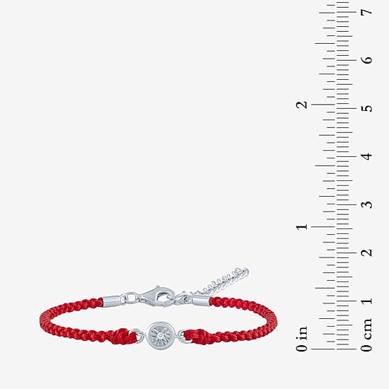 Diamond Accent Womens Diamond Accent Diamond Sterling Silver Cord Bracelet