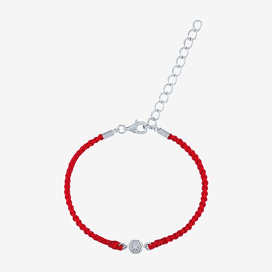 Diamond Accent Womens Diamond Accent Diamond Sterling Silver Cord Bracelet