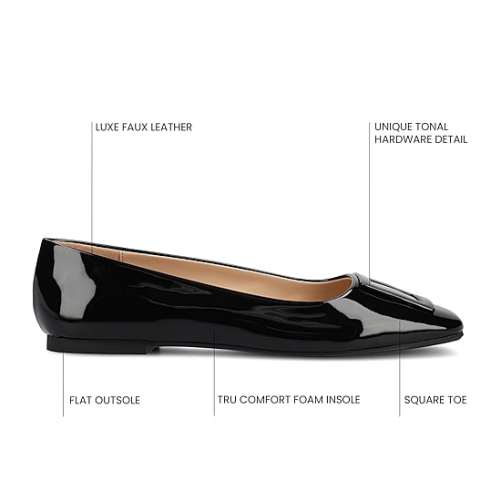 Journee Collection Zimia Womens Square Closed Toe Ballet Flats