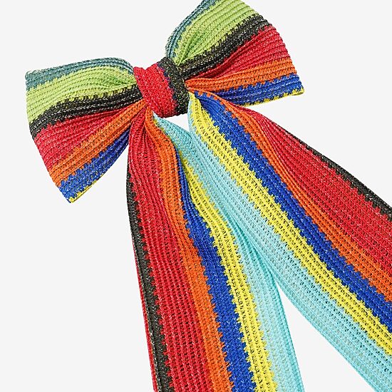 Arizona Multi Color Striped Knit Hair Bow