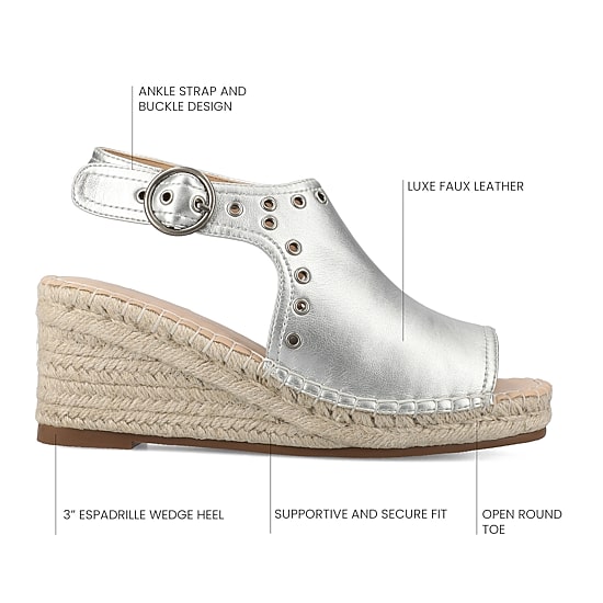 Journee Collection Womens Crisie Wedge Sandals