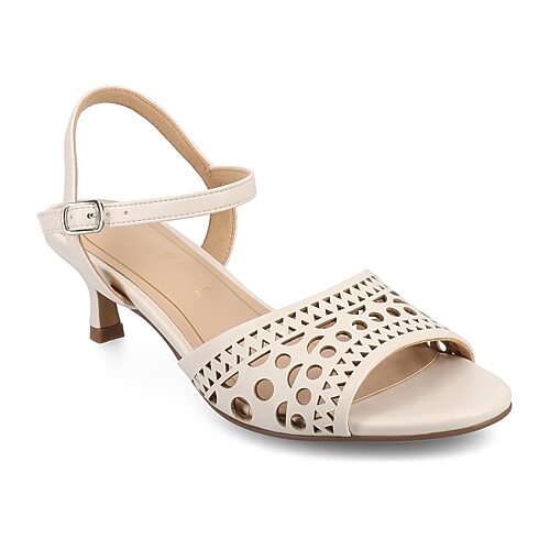 Journee Collection Womens Jessly Heeled Sandals, 9 Medium, Beige