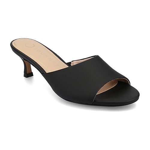 Journee Collection Womens Jeylah Heeled Sandals, 8 Medium, Black