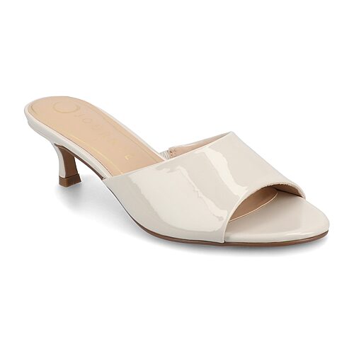 Journee Collection Womens Jeylah Heeled Sandals, 6 Medium, Beige