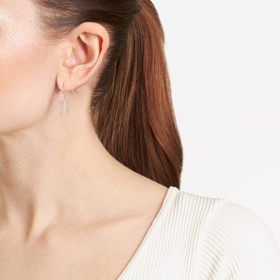Silver Treasures Turtle Womens Sterling Silver Drop Earrings