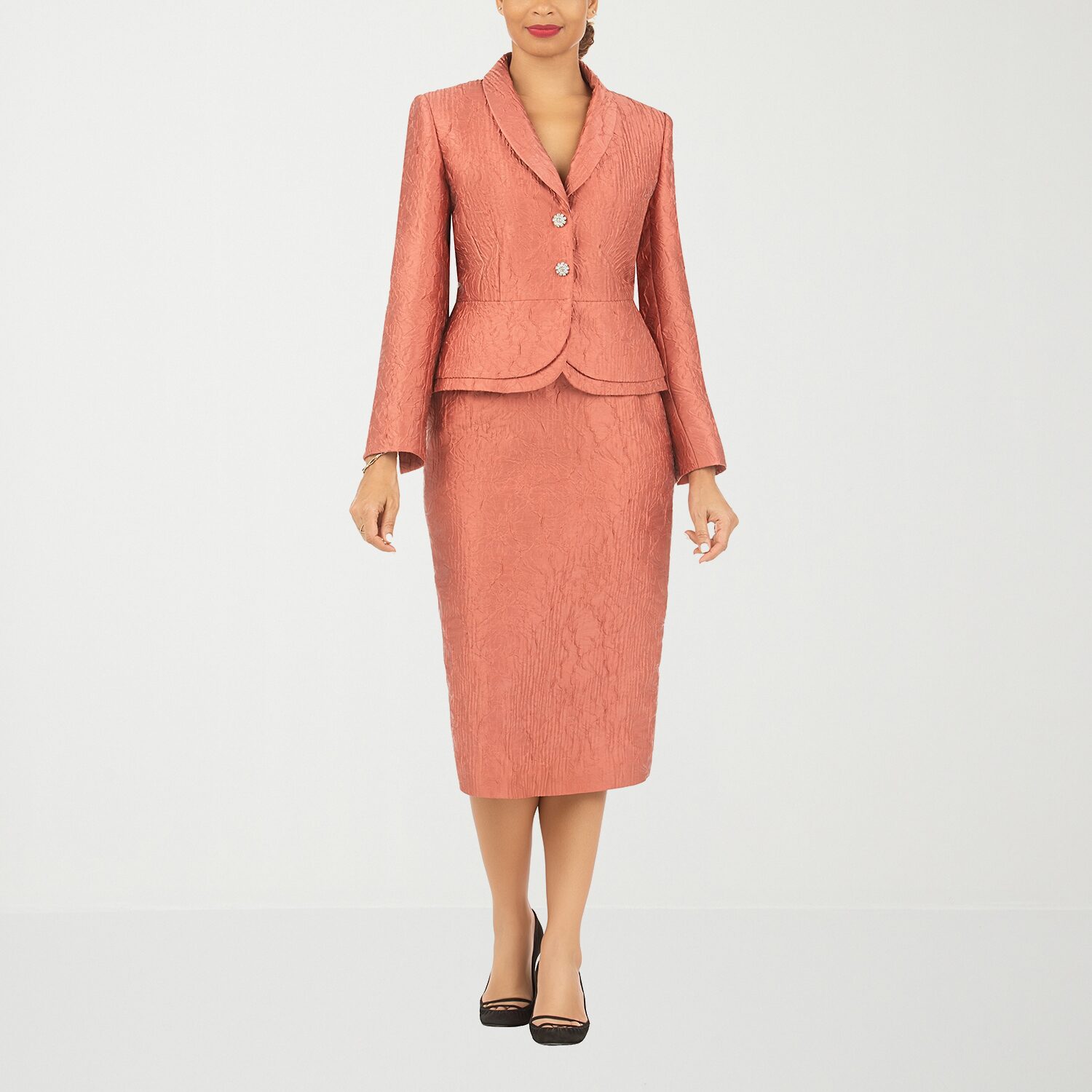 Giovanna Signature 2-pc. Brocade Skirt Suit-Plus