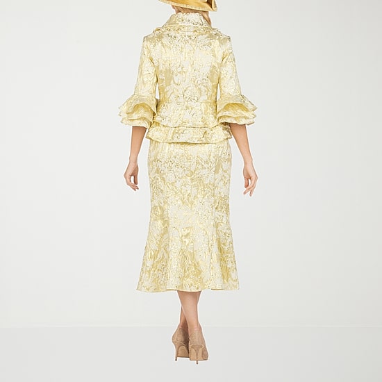 Giovanna Collection 2-pc. Brocade Skirt Suit-Plus