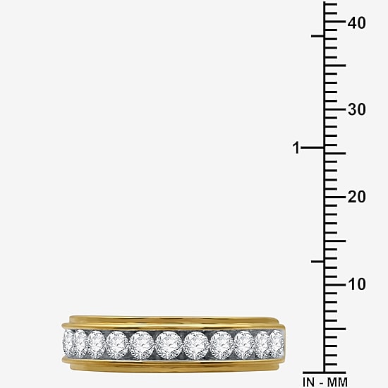 (H-I / I1) 1 CT. T.W. Lab Grown White Diamond 10K Gold Wedding Band