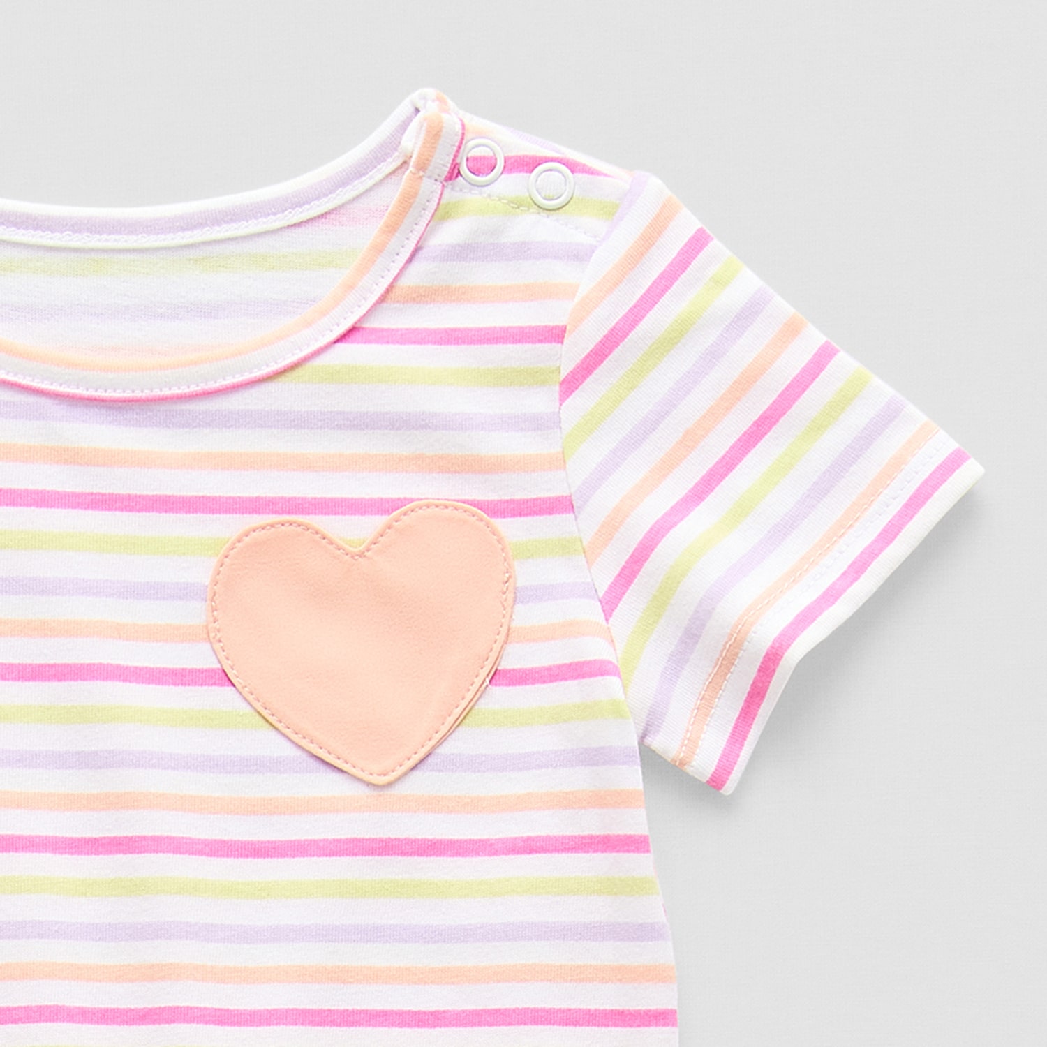 Okie Dokie Baby Girls Round Neck Short Sleeve Bodysuit