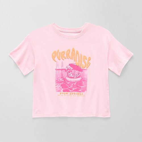 Thereabouts Little & Big Kid Girls Crew Neck Short Sleeve Boxy Fit Graphic T-Shirt, 3x-large (22.5) Plus, Pink