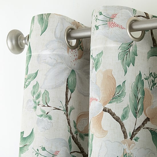 Broadhaven Geneva Print Grommet Top Blackout Single Curtain Panel