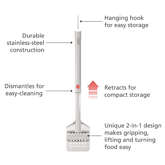 Joseph Joseph Grillout BBQ Turner and Tongs with Retractable Head