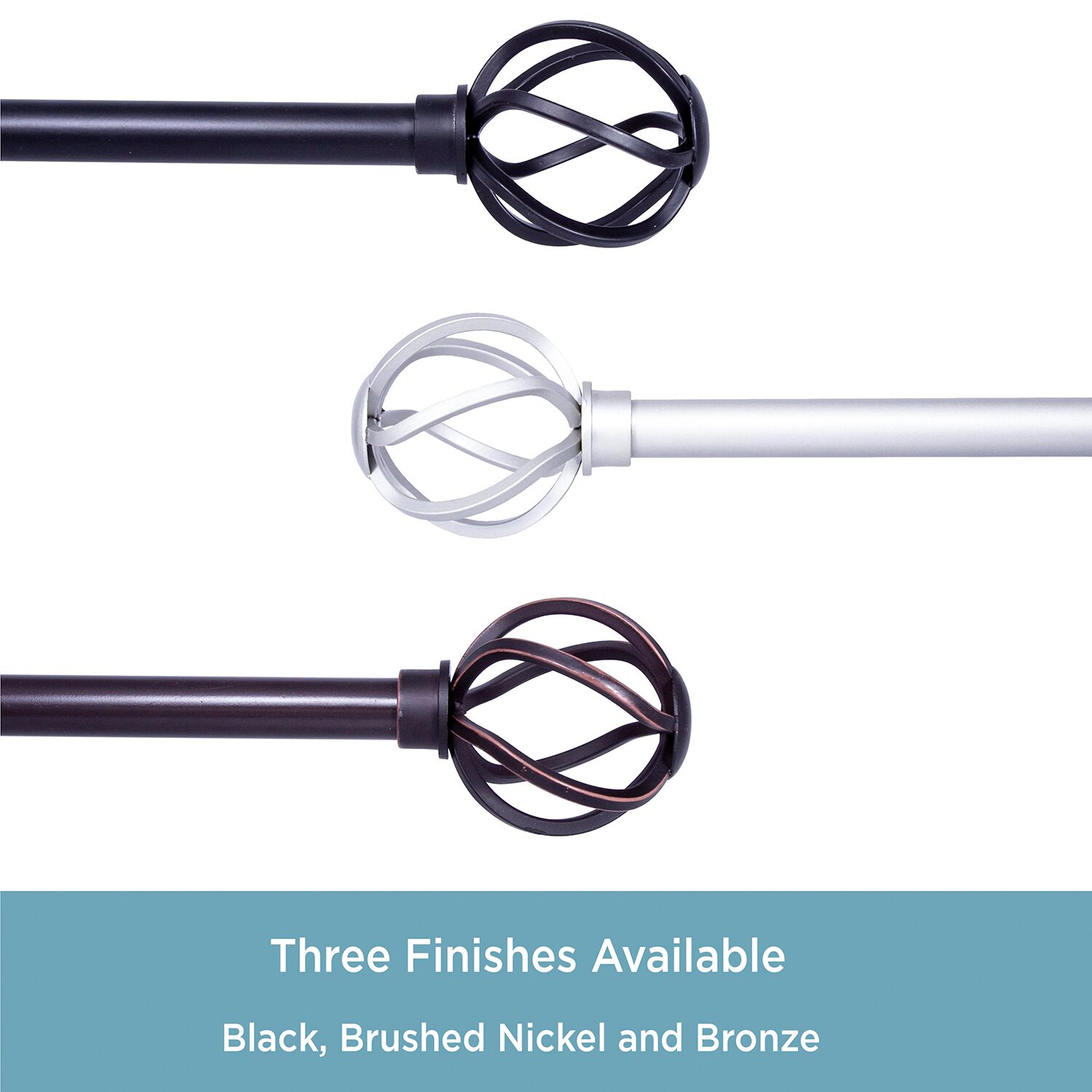 Kenney Cage Ball 5/8 Adjustable Curtain Rod