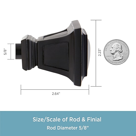 Kenney Seville Square 5/8 IN Adjustable Curtain Rod