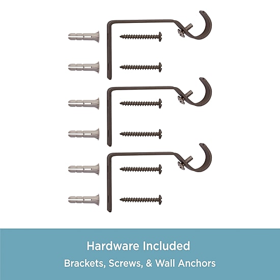 Kenney Woven Ball 5/8 IN Adjustable Curtain Rod