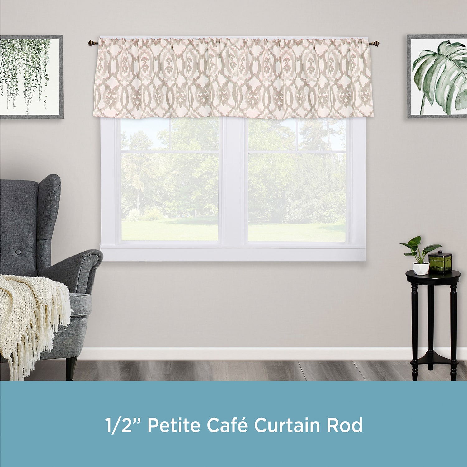 Kenney Arts & Crafts Petite Square 1/2 Adjustable Curtain Rod
