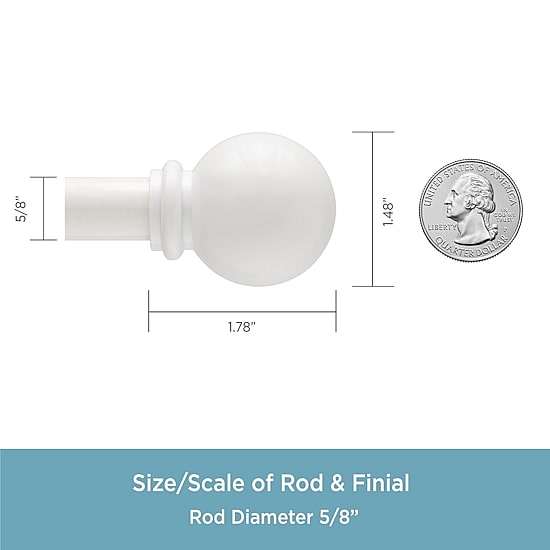 Kenney Alanis Ball 5/8 IN Adjustable Curtain Rod