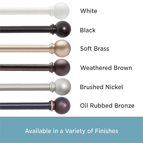Kenney Alanis Ball 5/8 IN Adjustable Curtain Rod