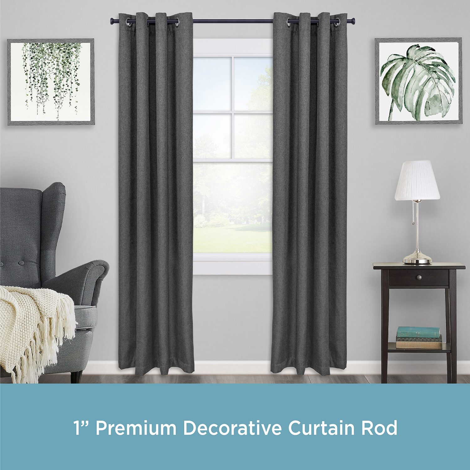 Kenney Weaver Premium Decorative Window Curtain Rod 1 Adjustable