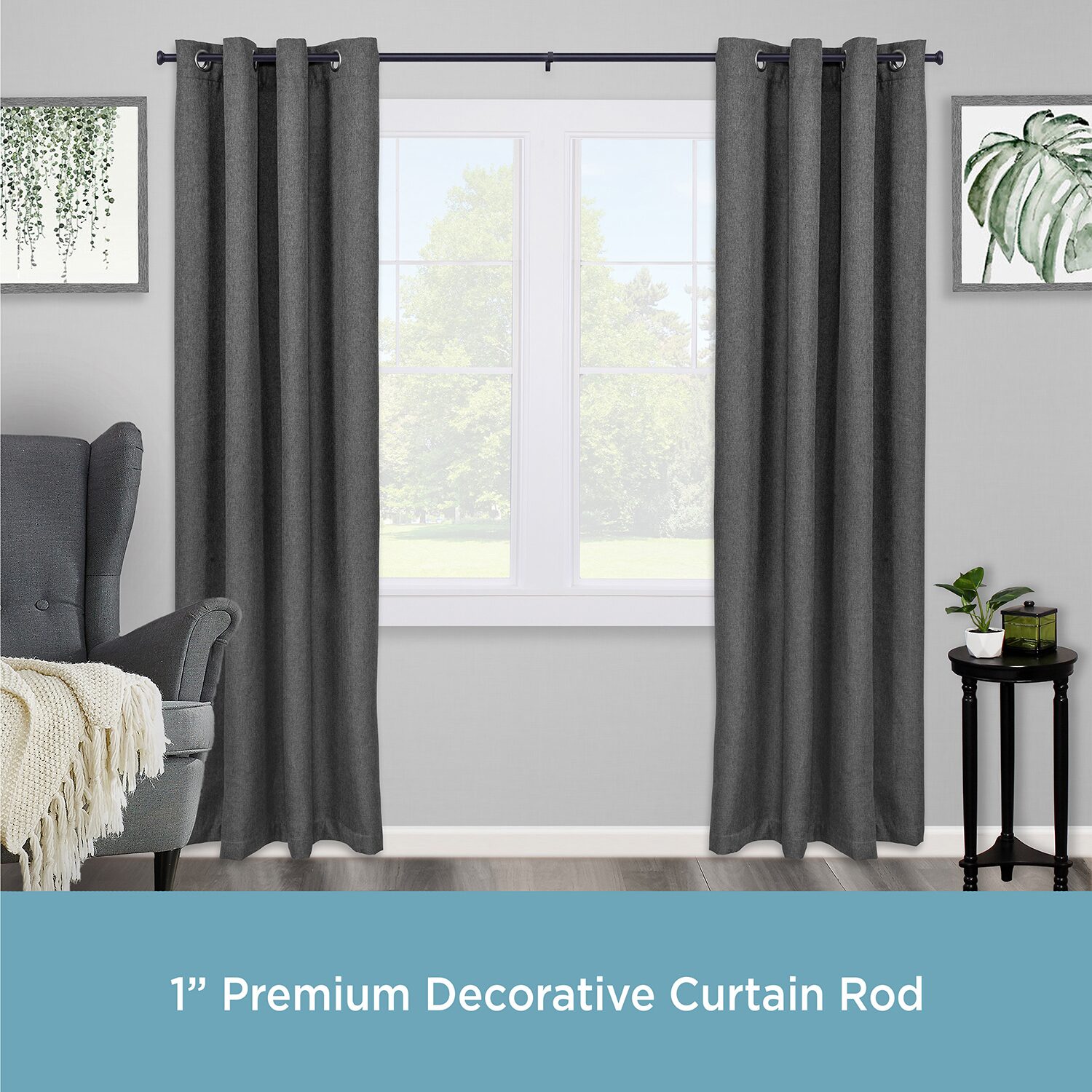 Kenney Weaver Premium Decorative Window Curtain Rod 1 Adjustable