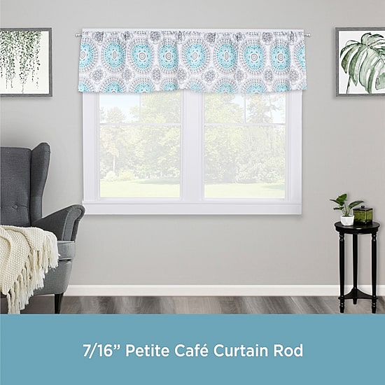 Kenney Ashby Petite Cafe Decorative 7/16 IN Adjustable Curtain Rod
