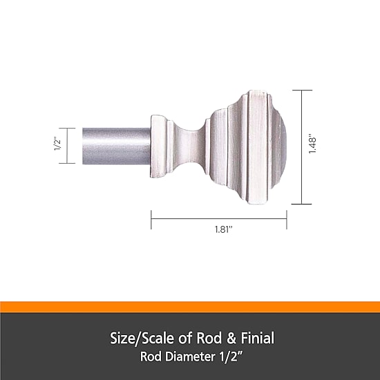 Kenney Xavier 1/2 IN Adjustable Curtain Rod