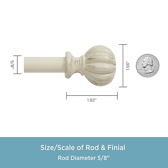 Kenney Rachel 5/8 IN Adjustable Curtain Rod