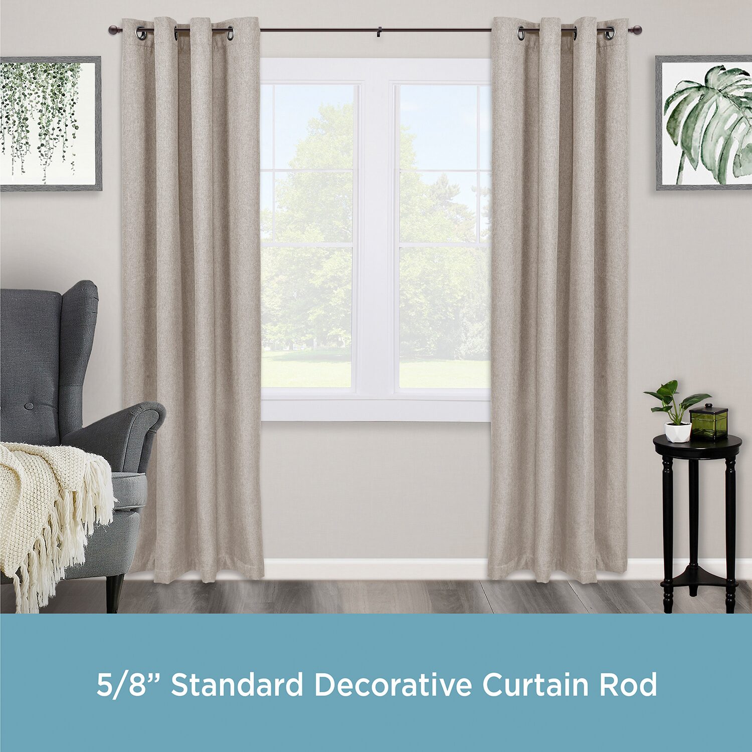 Kenney Chelsea 5/8 Adjustable Curtain Rod