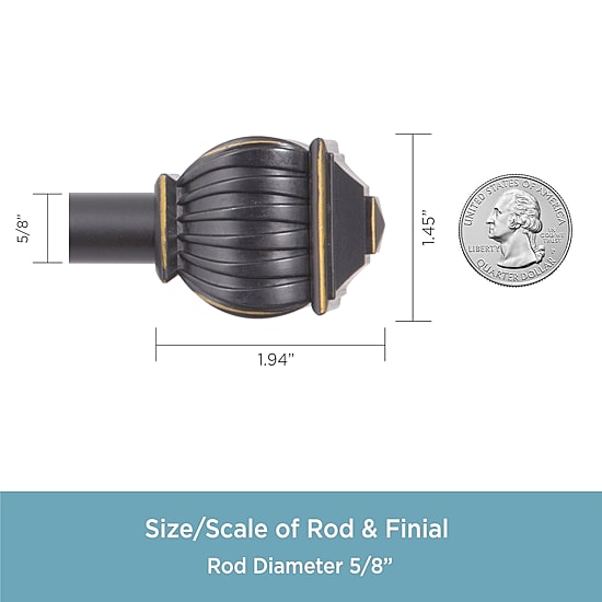 Kenney Beckett 5/8 IN Adjustable Curtain Rod
