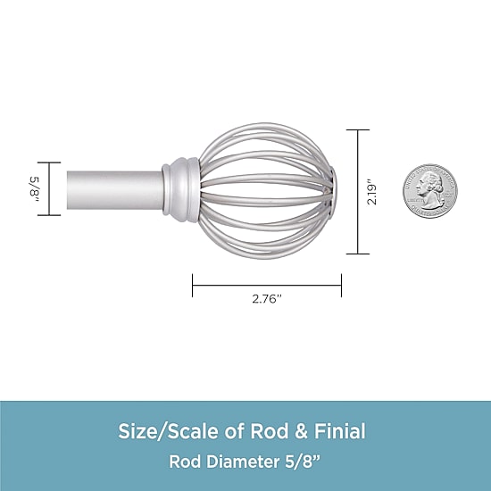 Kenney Jax 5/8 IN Adjustable Curtain Rod