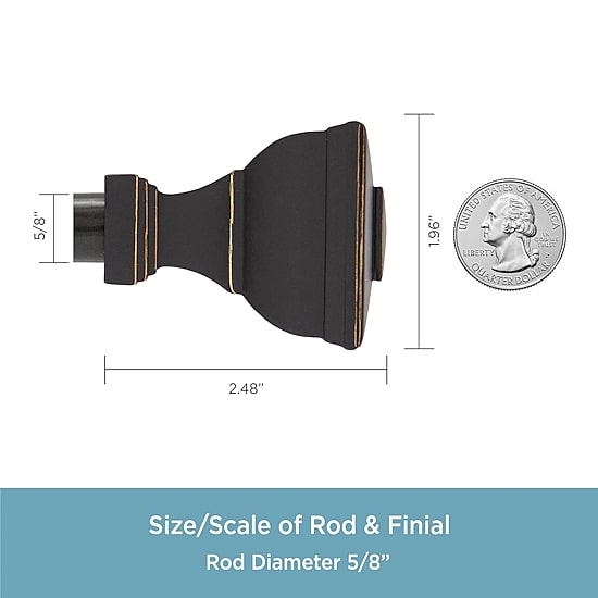 Kenney Mavis 5/8 IN Adjustable Curtain Rod