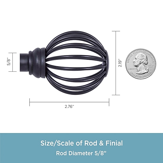 Kenney Jax 5/8 IN Adjustable Curtain Rod