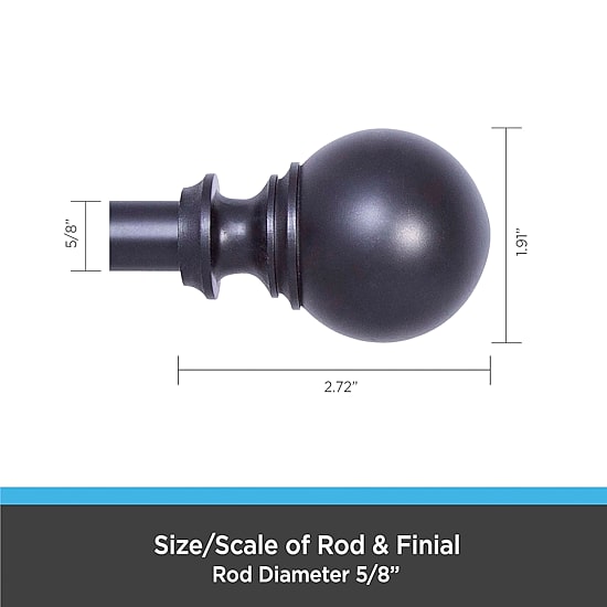 Kenney Carlin 5/8 IN Adjustable Curtain Rod