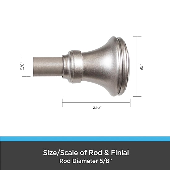 Kenney Vance 5/8 IN Adjustable Curtain Rod