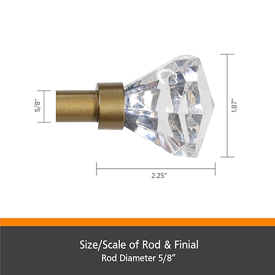 Kenney Nadia 5/8 IN Adjustable Curtain Rod