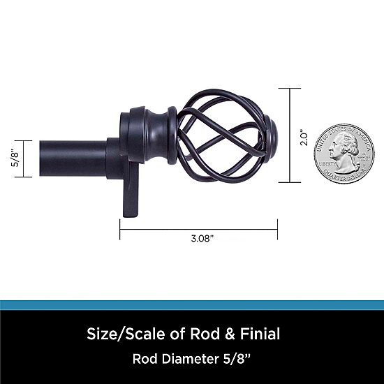 Kenney Tate 5/8 IN Adjustable Curtain Rod