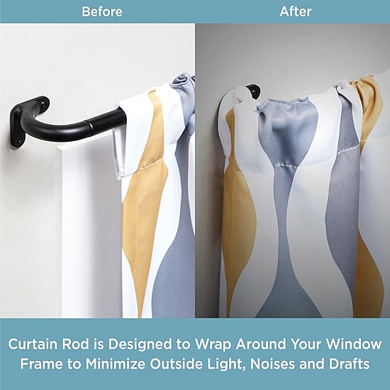 Kenney Wrap 3/4 IN Adjustable Curtain Rod