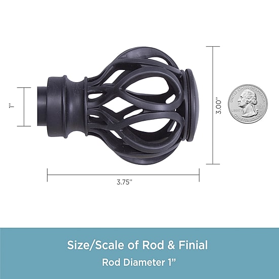 Kenney Mary 1 IN Adjustable Curtain Rod