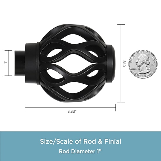 Kenney Ashford 1 IN Adjustable Curtain Rod