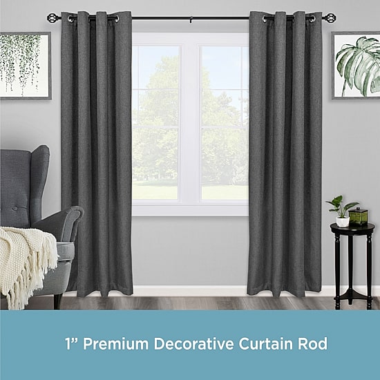 Kenney Ashford 1 IN Adjustable Curtain Rod