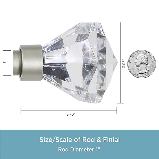 Kenney Nadia 1 IN Adjustable Curtain Rod