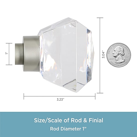 Kenney Clarissa 1 IN Adjustable Curtain Rod