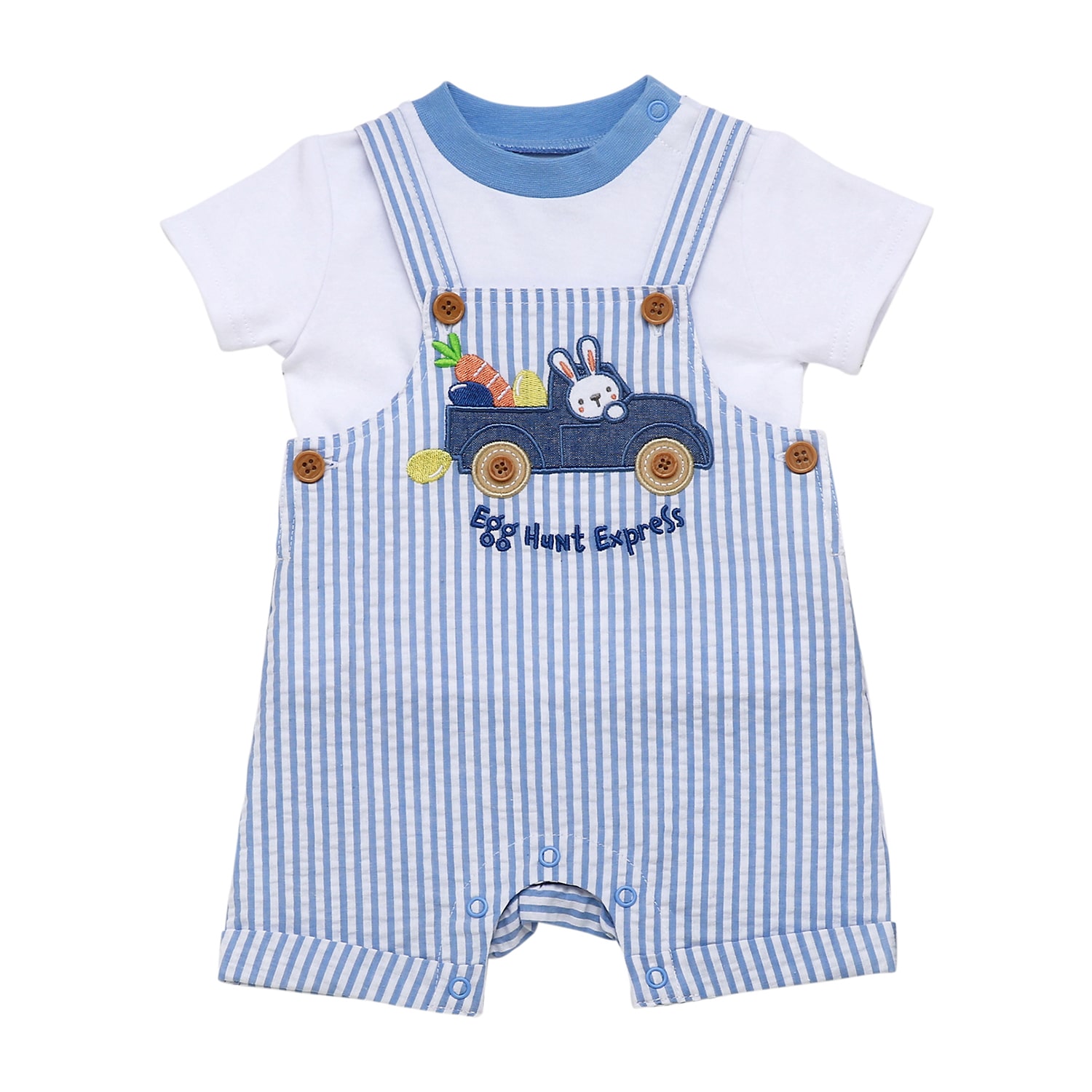 Baby Starters Easter Baby Boys 2-pc. Shortall Set