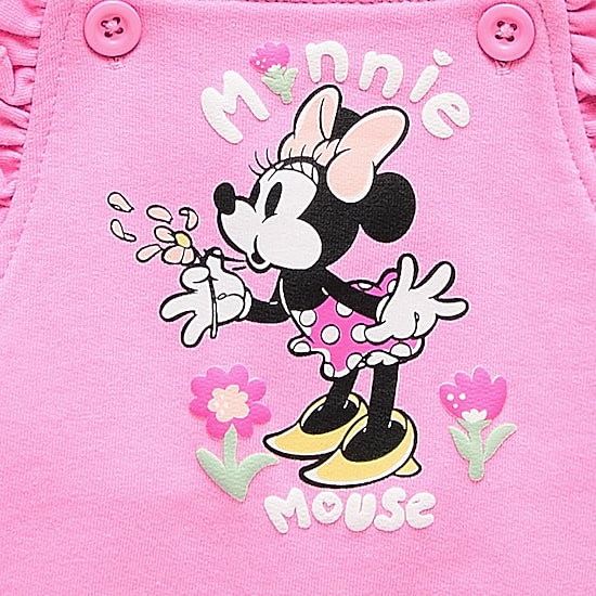 Baby Girls 2-pc. Minnie Mouse Shortall Set