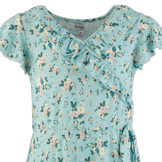 Speechless Big Kid Girls Flutter Short Sleeve A-Line Dress