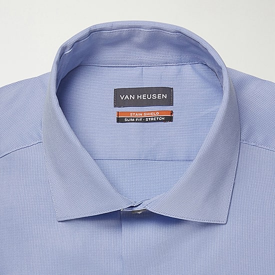 Van Heusen Big & Tall Mens Stain Shield Wrinkle Free Stretch Dress Shirt