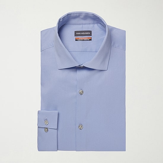 Van Heusen Big & Tall Mens Stain Shield Wrinkle Free Stretch Dress Shirt