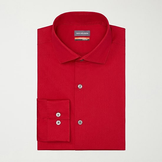 Van Heusen Big & Tall Mens Stain Shield Wrinkle Free Stretch Dress Shirt