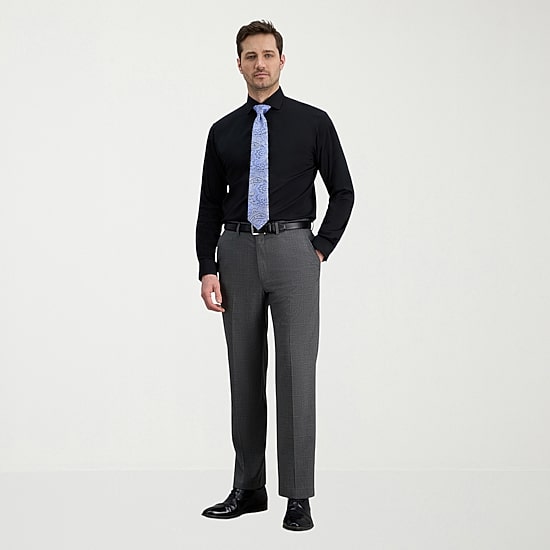 Haggar Mens Classic Fit Wrinkle Free Long Sleeve Dress Shirt